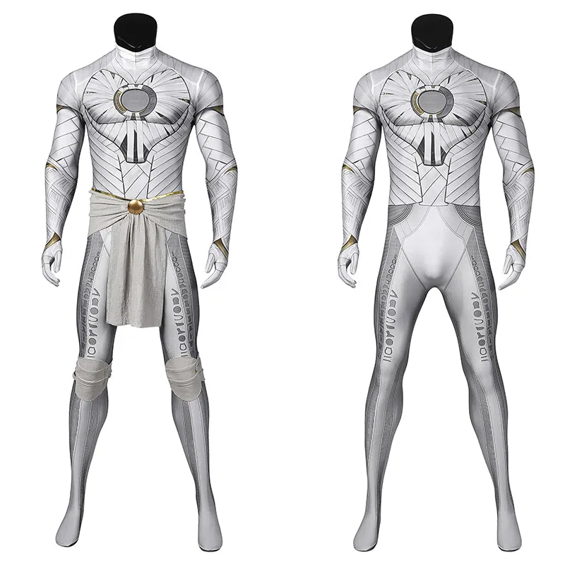 Moon Knight Cosplay Costumes Marc Spector Bodysuit Halloween Outfit With Cloak