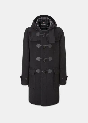 Morris Checked Duffle Coat Charcoal