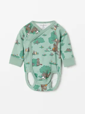 Nature Print Wraparound Babygrow