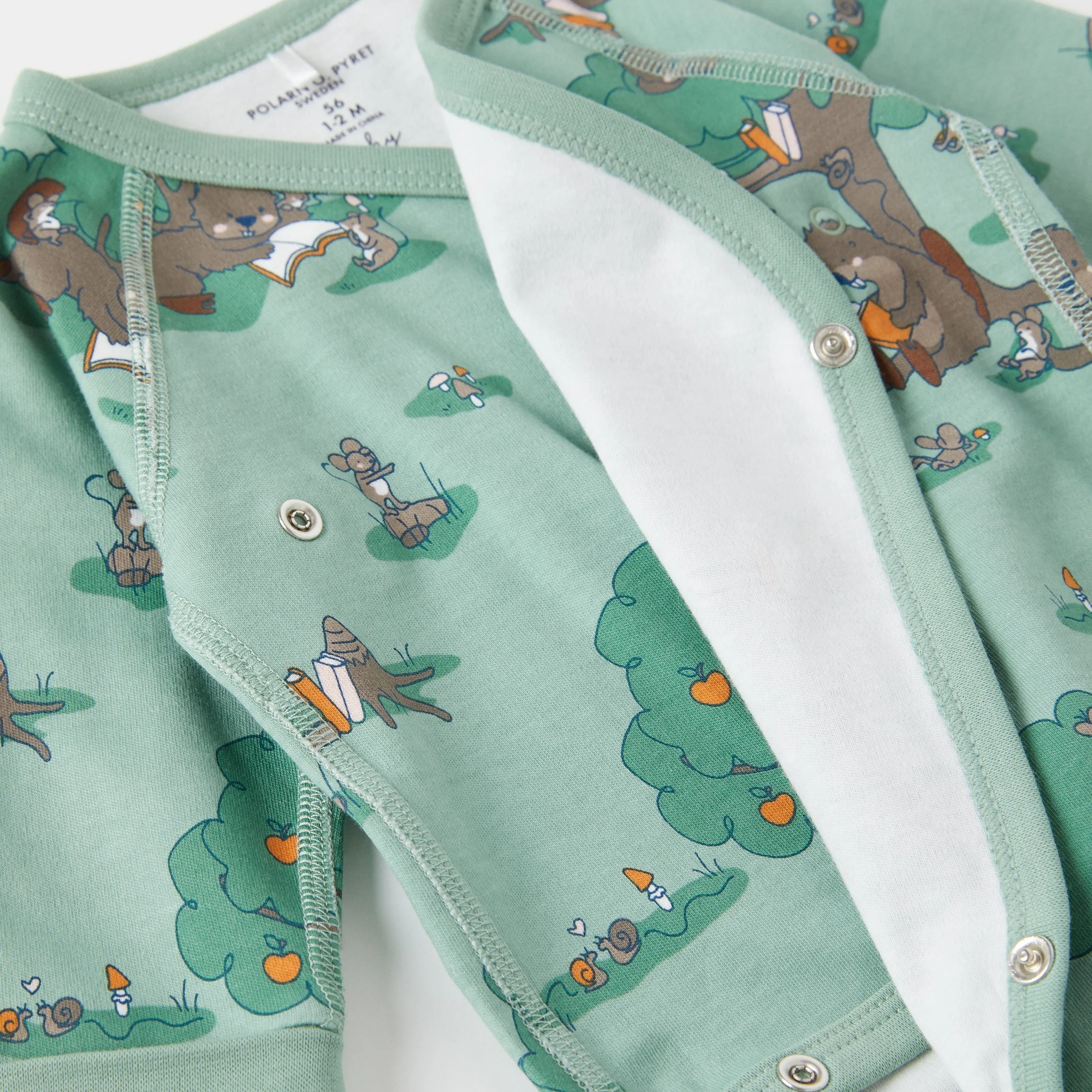 Nature Print Wraparound Babygrow