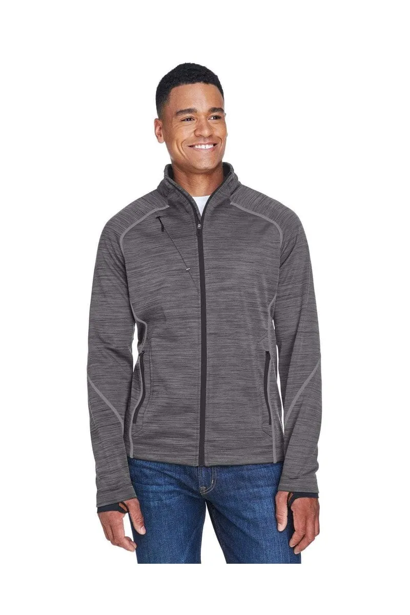 North End 88697: Men's Flux Melange Bonded Fleece Jacket