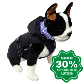 One for Pets - All-Weather Dog Coat with Removable Fleece - Navy - 22"