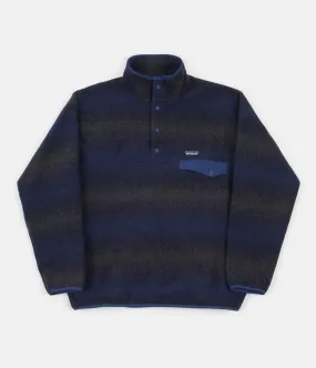 Patagonia Synchilla Snap-T Pullover Fleece - Gem Stripe / New Navy