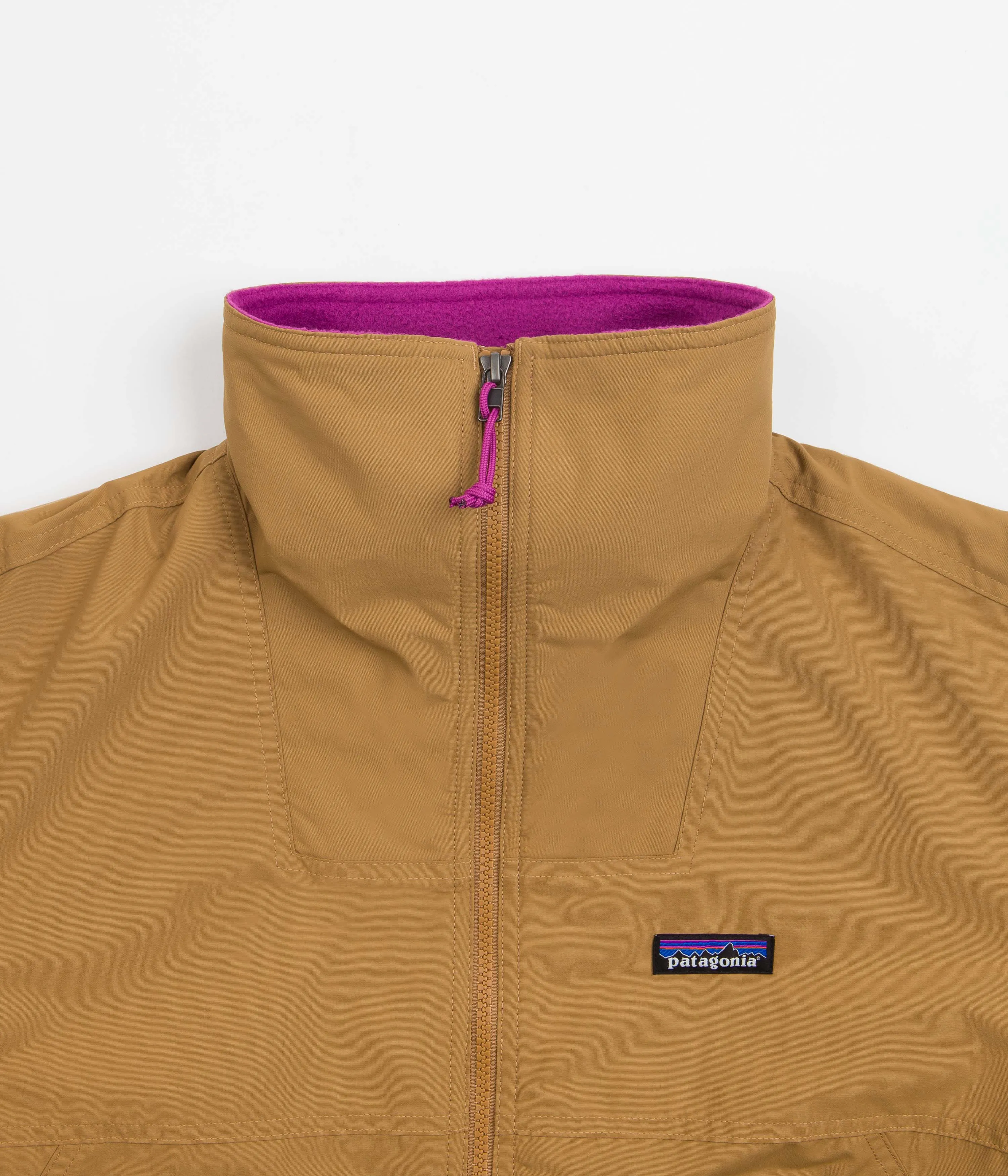 Patagonia Womens Shelled Synchilla Jacket - Nest Brown / Amaranth Pink