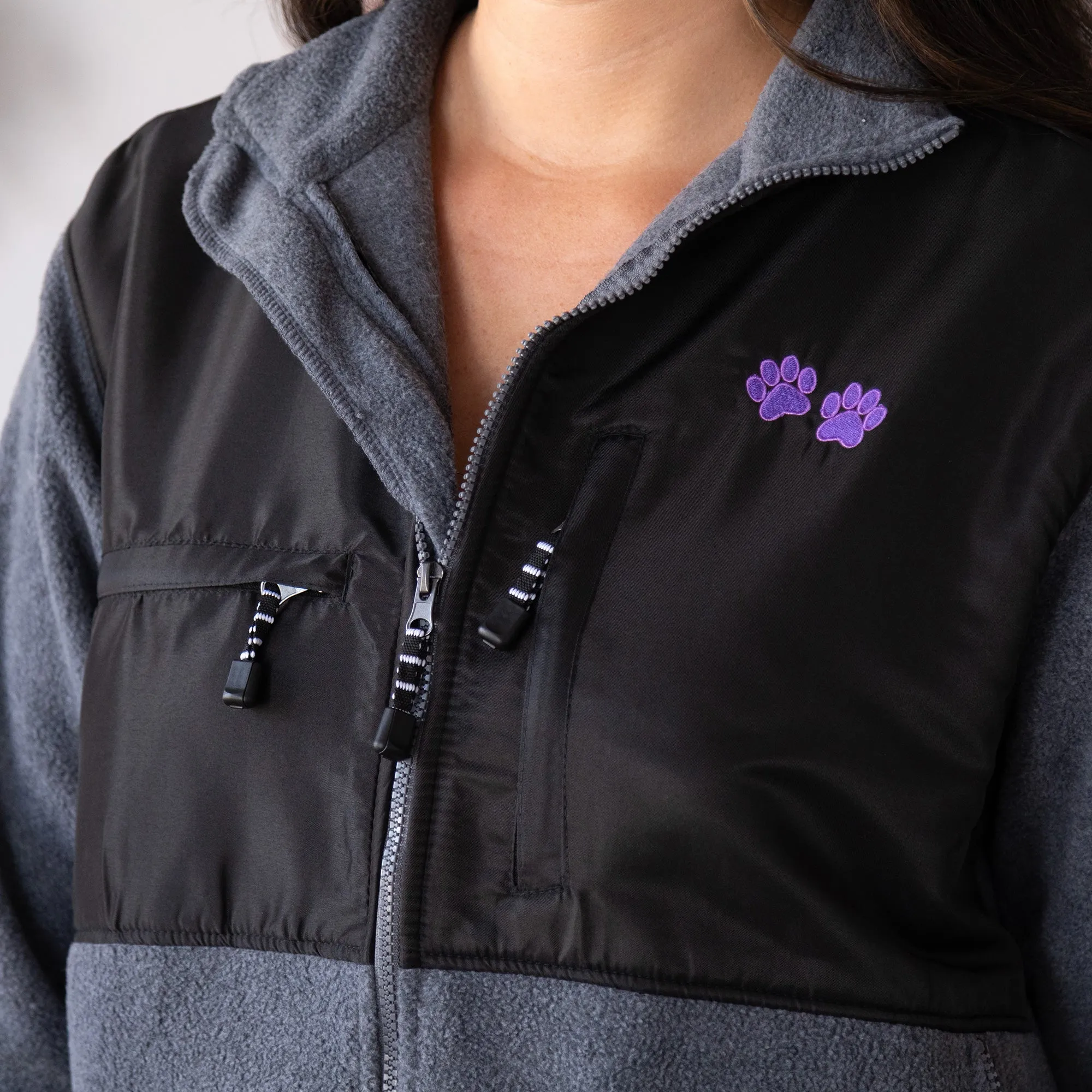 Paw Print Heavyweight Polar Fleece Jacket