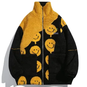 PopFlying Fleece Winter Coat Emoji Smiley Face