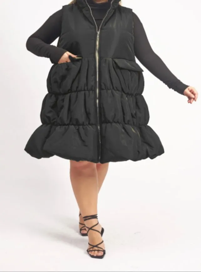 Puffer dress jacket