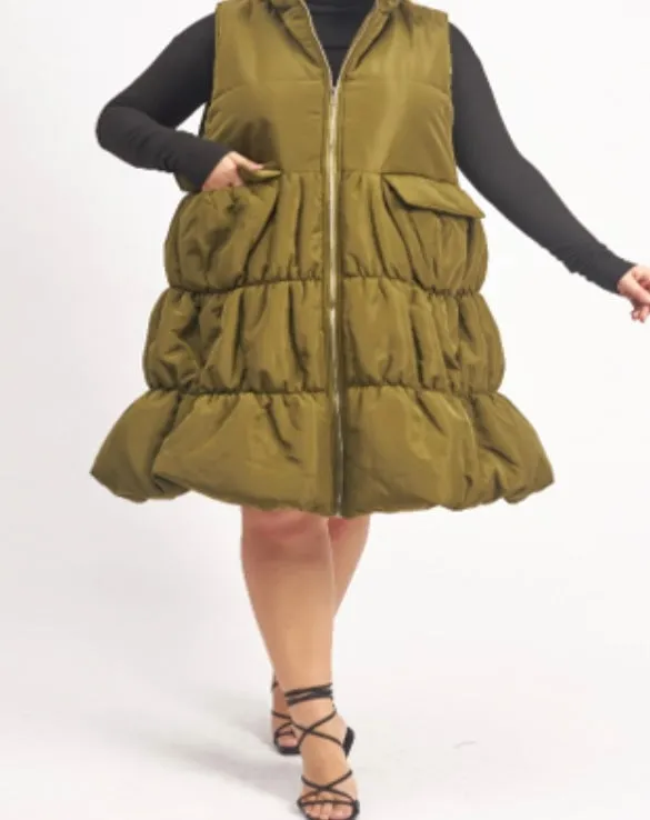 Puffer dress jacket