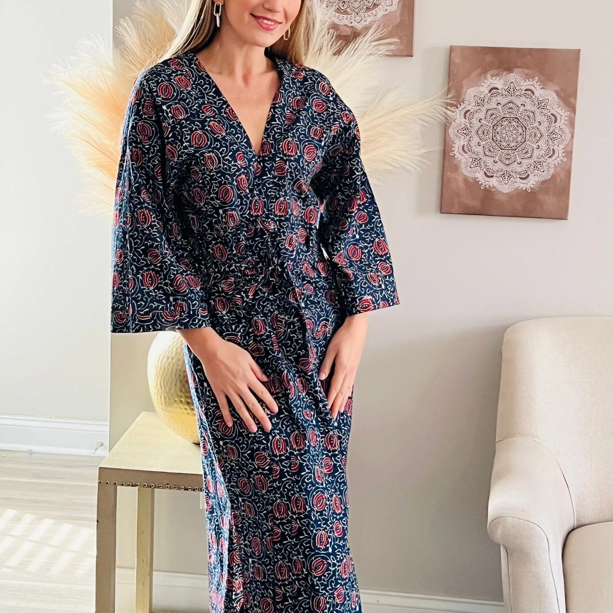 Pure Cotton Kimono Robe, Kimono robe,Women wear, beachwear, Birthday gift , Gift for her, Gift for friend