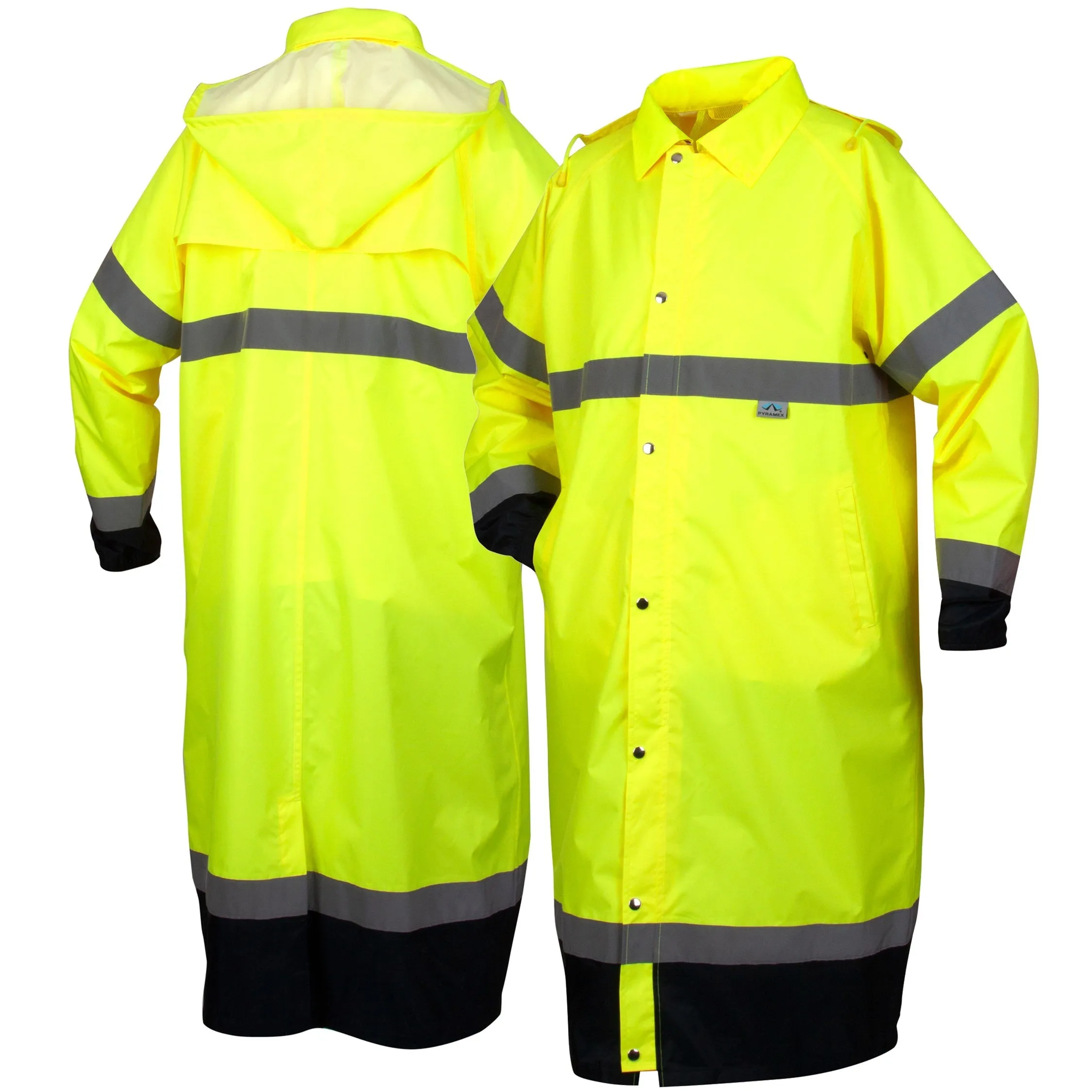 Pyramex RRWC3110 Premium Hi-Vis Rainwear Waterproof Coat