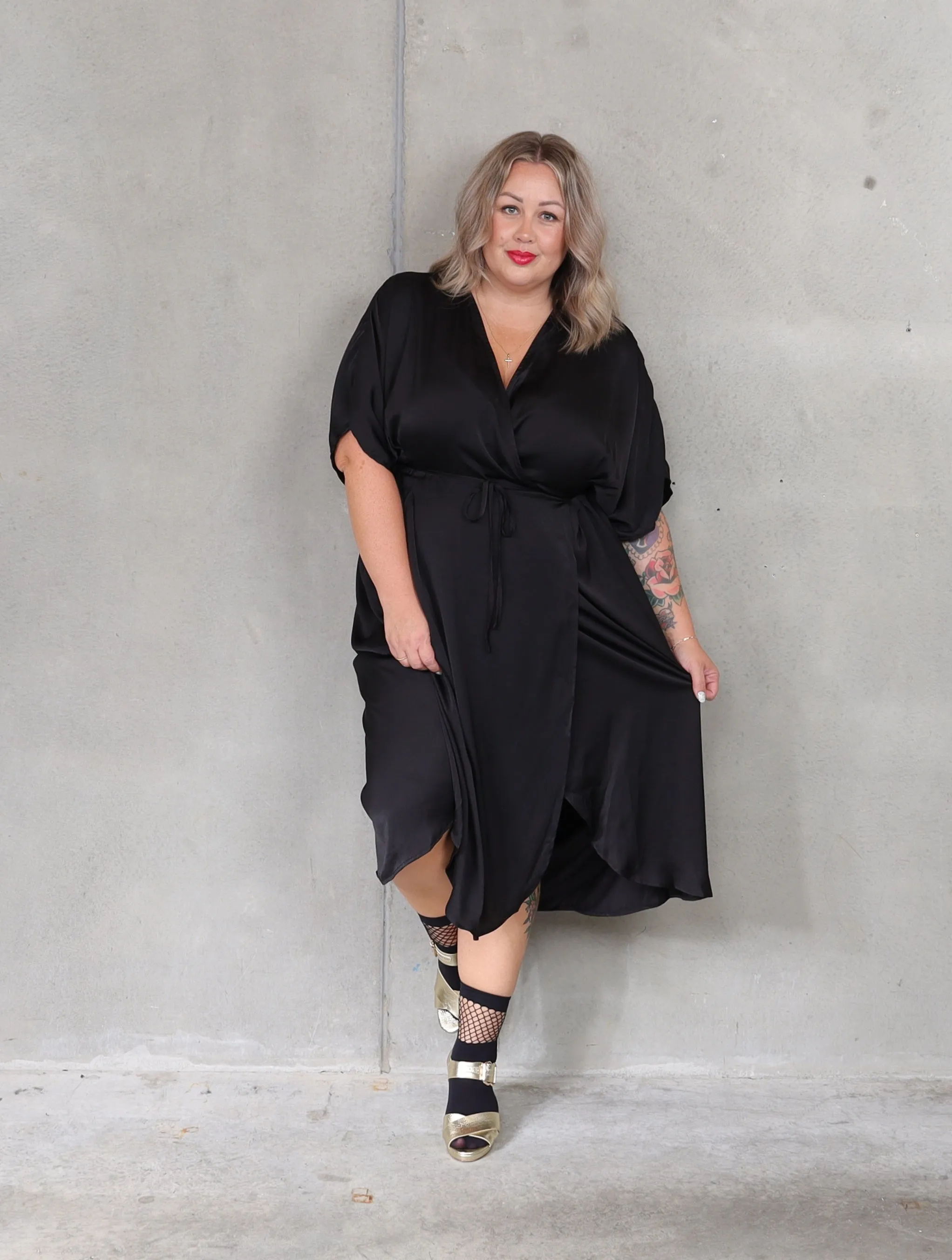 Rapture Wrap Dress - Ebony