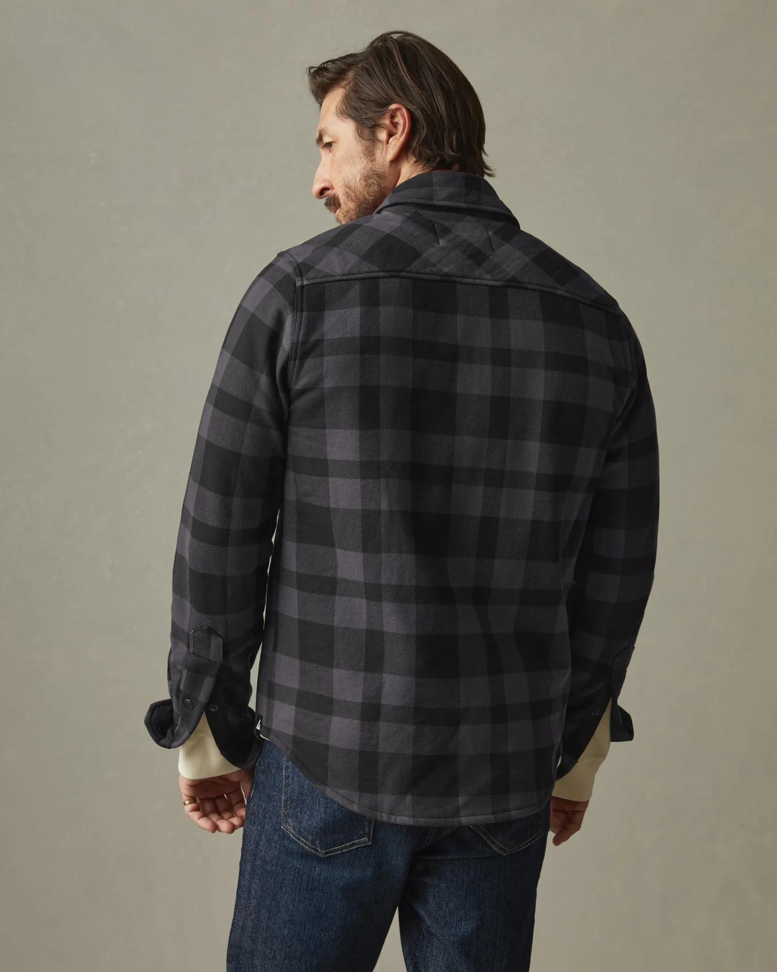 Redwood Fleece Overshirt - Stealth Plaid