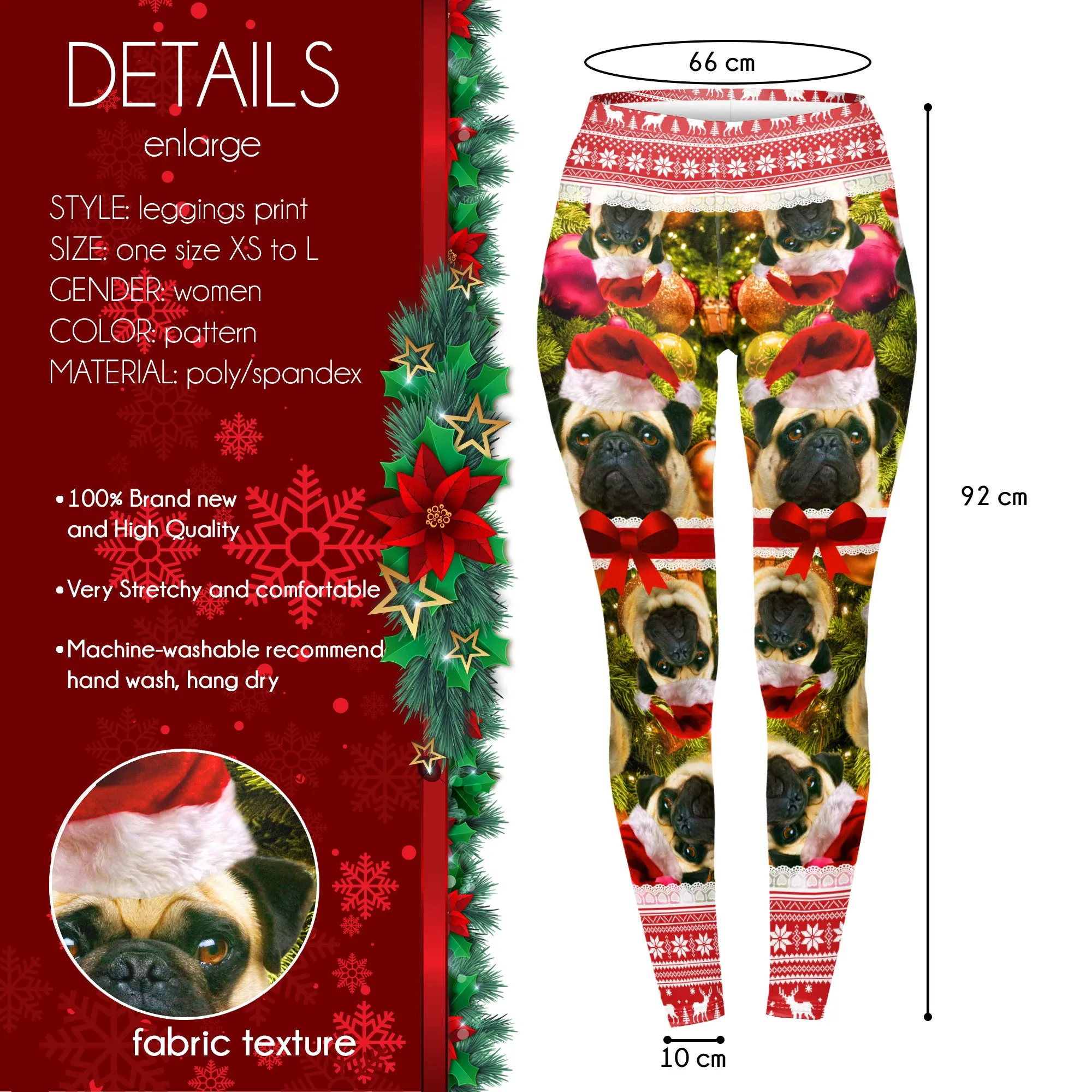 Regular Leggings (8-14 UK Size) - Pugmas