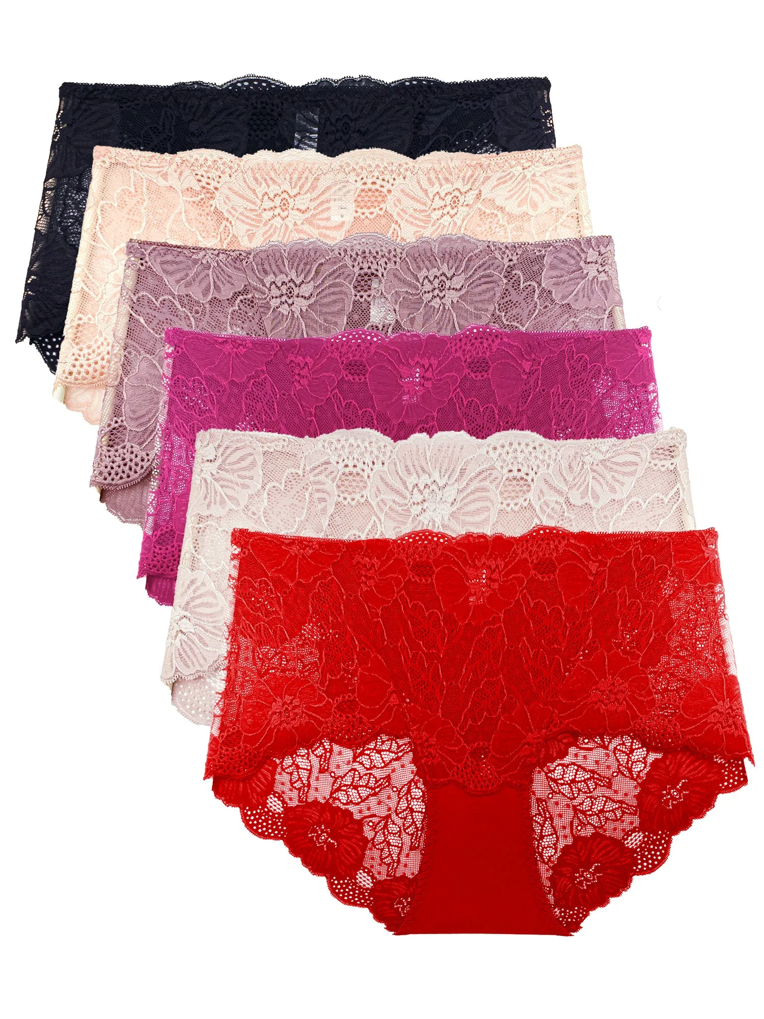 Retro Lace Boy shorts Panties (Multi-Pack)