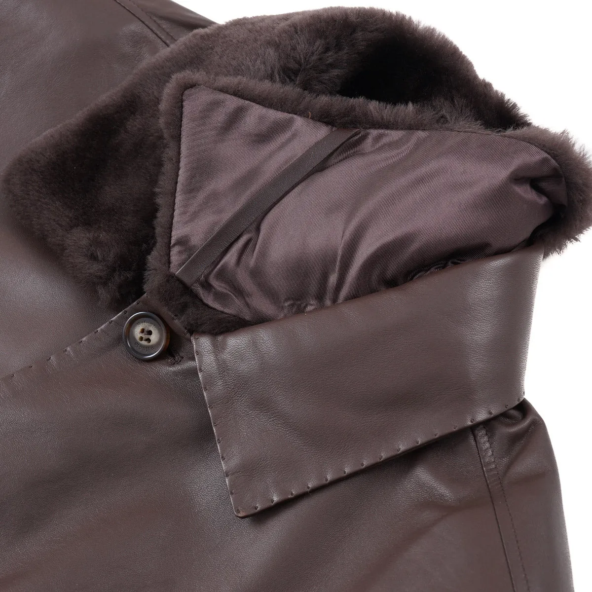 Rifugio Nappa Leather Jacket with Beaver Collar