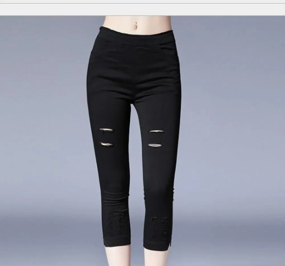 Ripped Crop Leggings