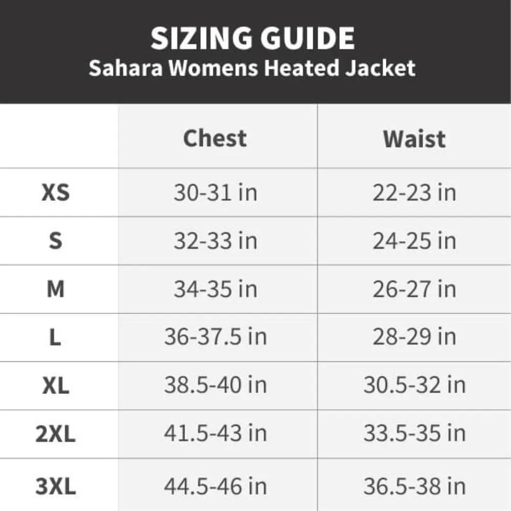 Sahara Womens Heated Jacket