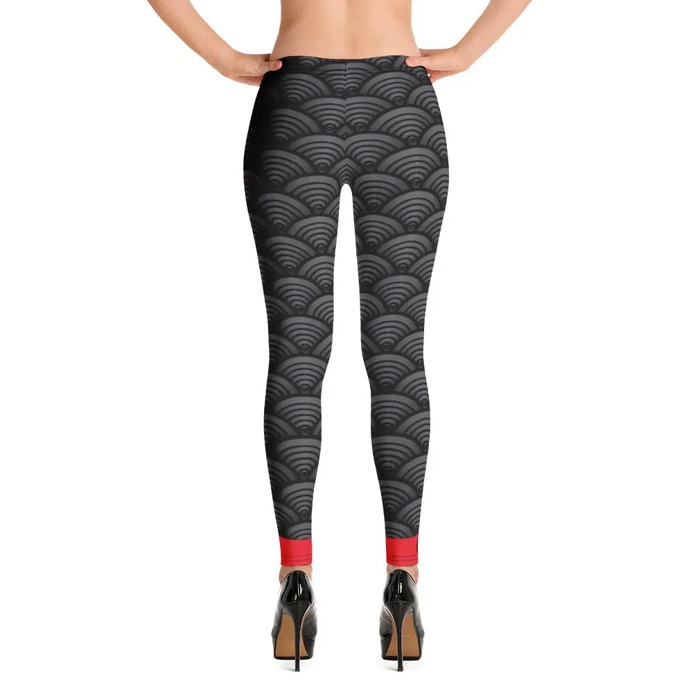 SCALLOP EYEZ GREY EYEZonLEGZ Leggings