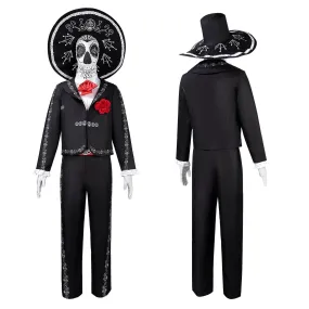 Scary Skeleton Suit - Black and White Halloween Pants and Jacket business suit cosplay