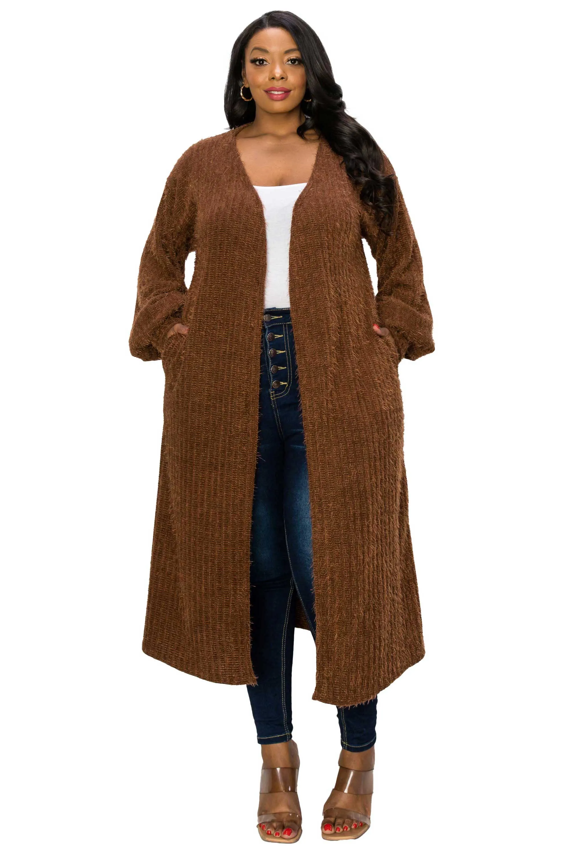 Serilda Faux Feather Cardigan