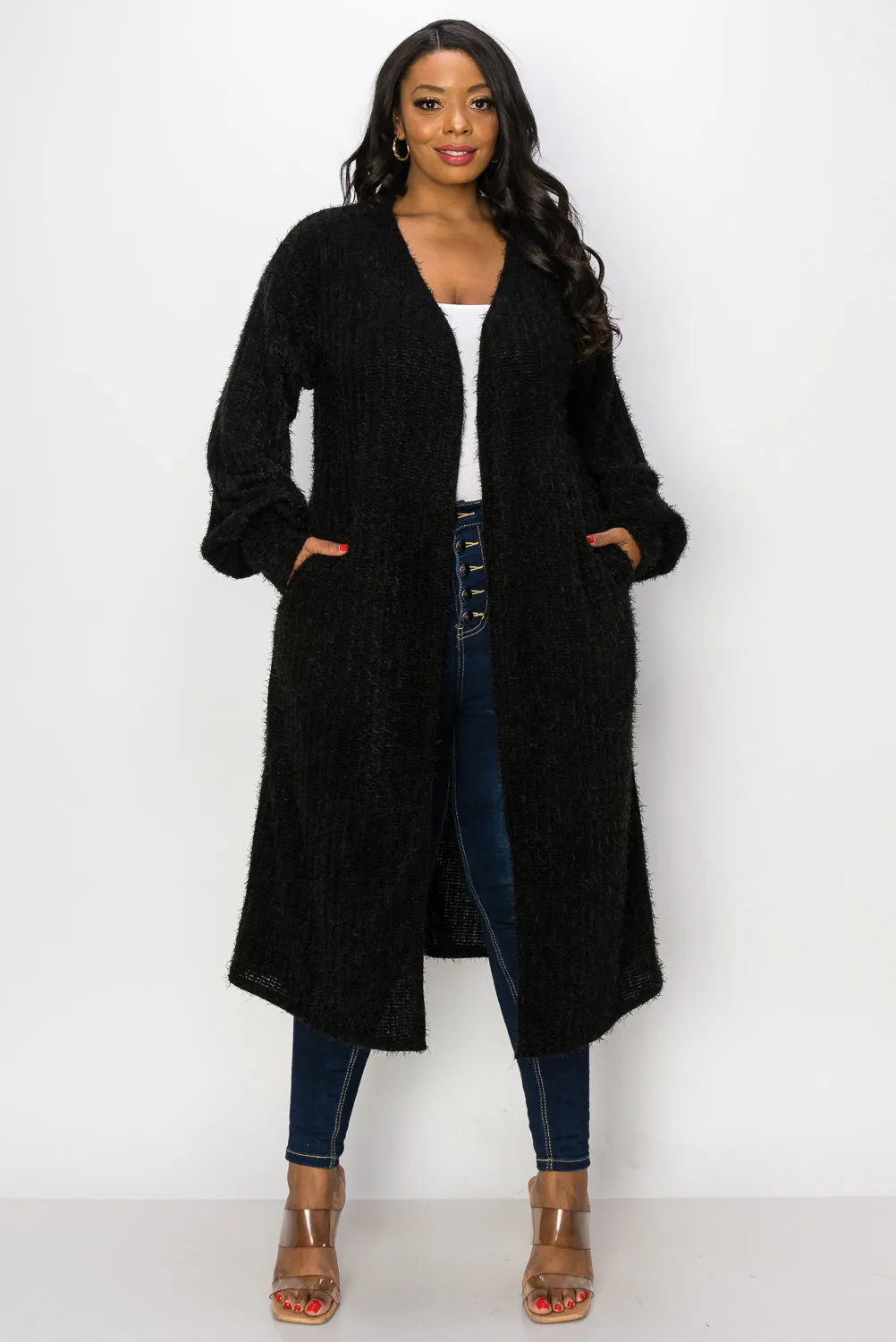 Serilda Faux Feather Cardigan