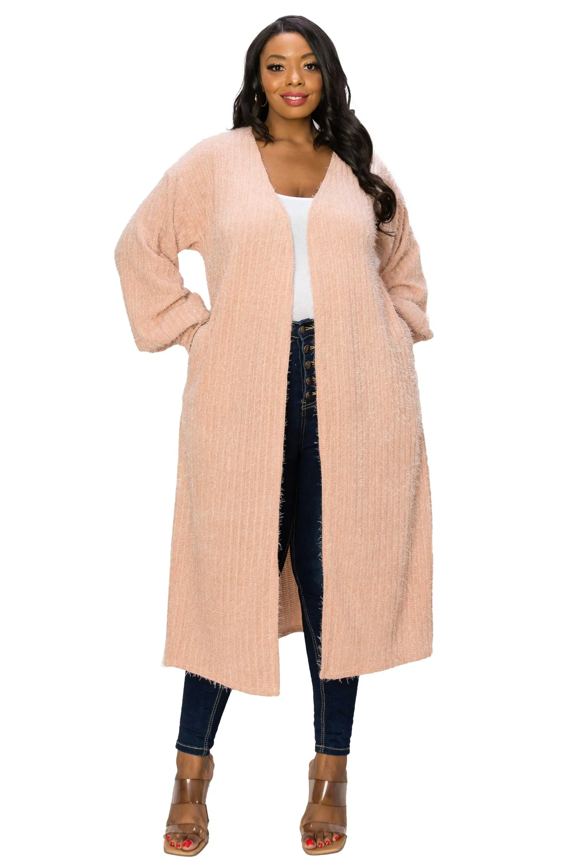 Serilda Faux Feather Cardigan