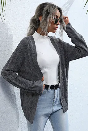 Solid Color Cardigan V-neck Sweater Coat