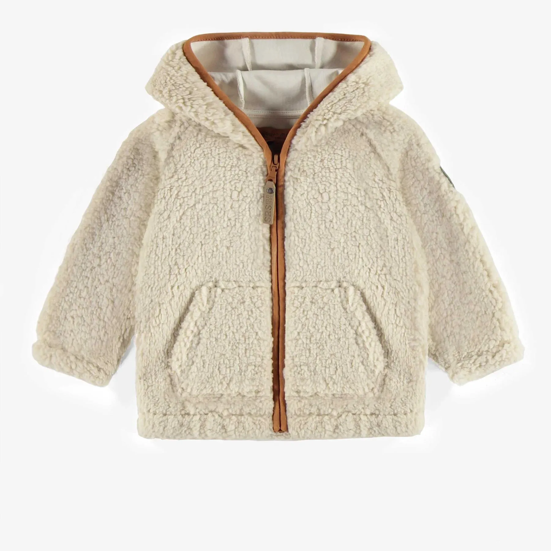 Souris Mini Ivory Hooded Sherpa Jacket