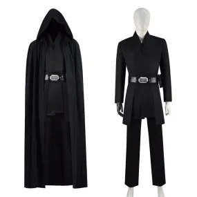 Star Wars Luke Skywalker Cosplay Costume Adult Jedi Luke Black Cloak Cape Outfit