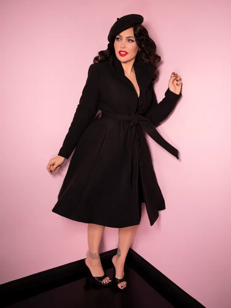 Starlet Swing Coat in Black - Vixen by Micheline Pitt