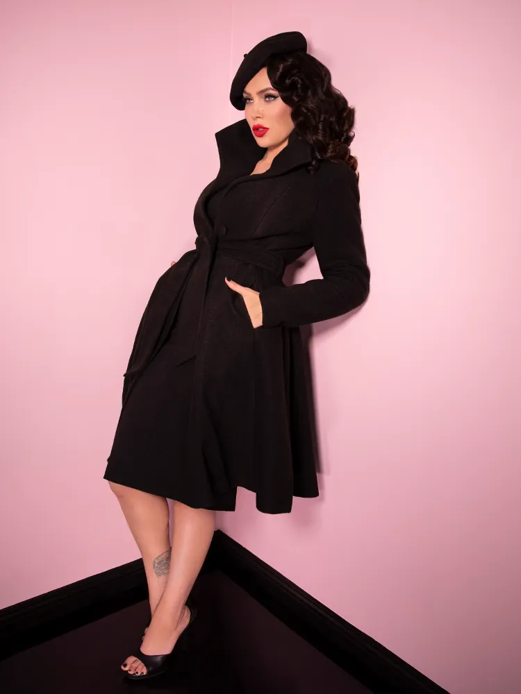 Starlet Swing Coat in Black - Vixen by Micheline Pitt