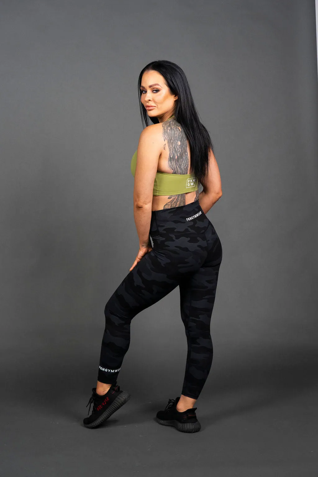 Stealth | Women's Gym Leggings | Black Camo