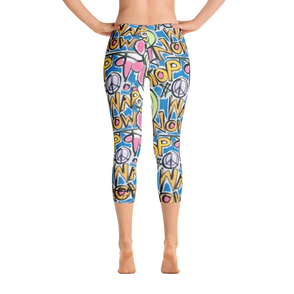 Stop War Now Capri Leggings