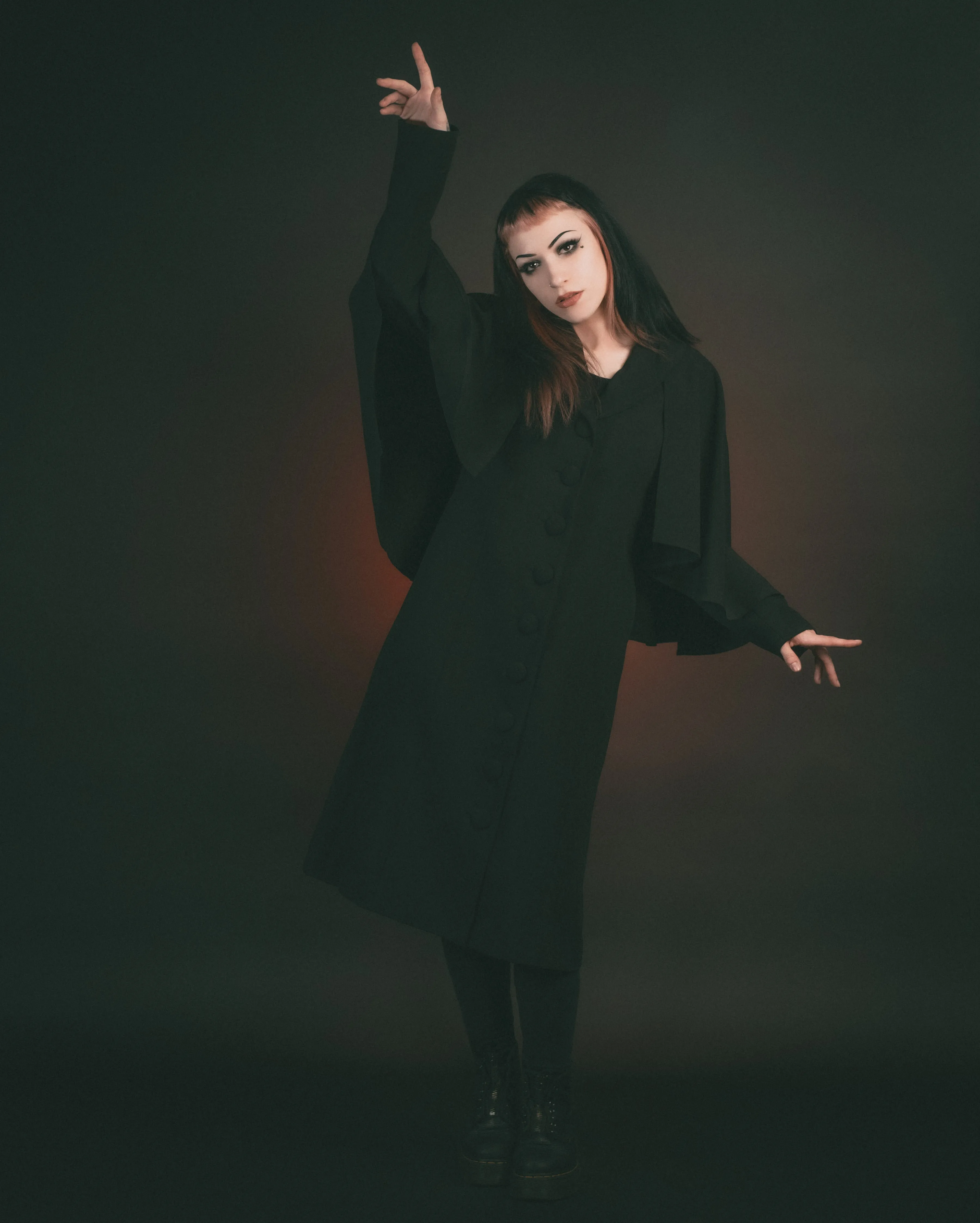 The Full-Length Nevermore Caped Coat