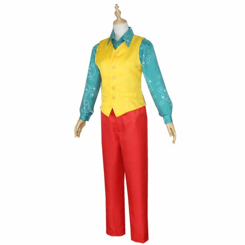 The Joker Cosplay Costume Halloween Party Joaquin Phoenix Clown Outfit Suit for Men