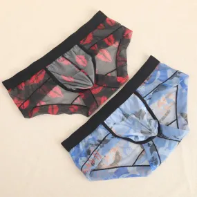 Transparent Printed Pattern Nylon Boxer