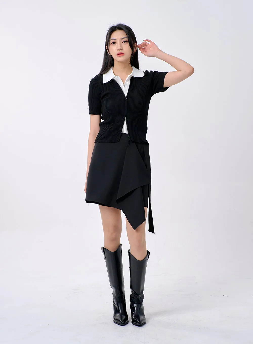 Unbalanced Mini Skirt BA327