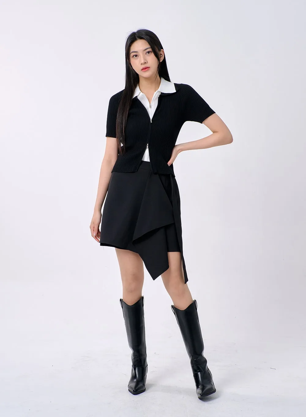 Unbalanced Mini Skirt BA327