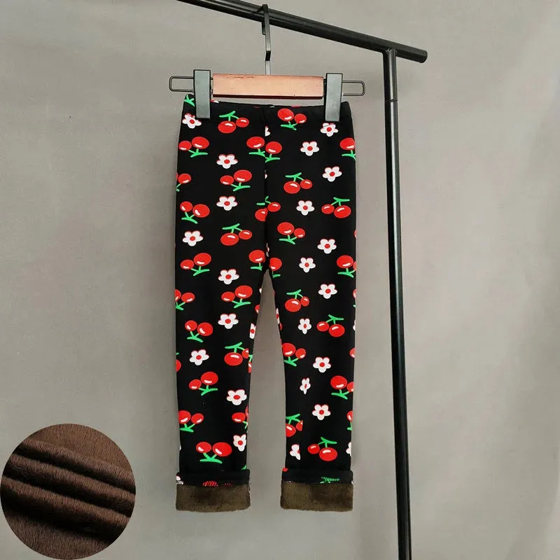 Unicorn Pattern Printing Autumn Winter Children Girls Leggings Thicking Warm Kids Boys Pants Cartoon Baby Costume