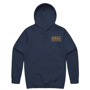 Ural Text Badge Hoodie - Midnight Blue