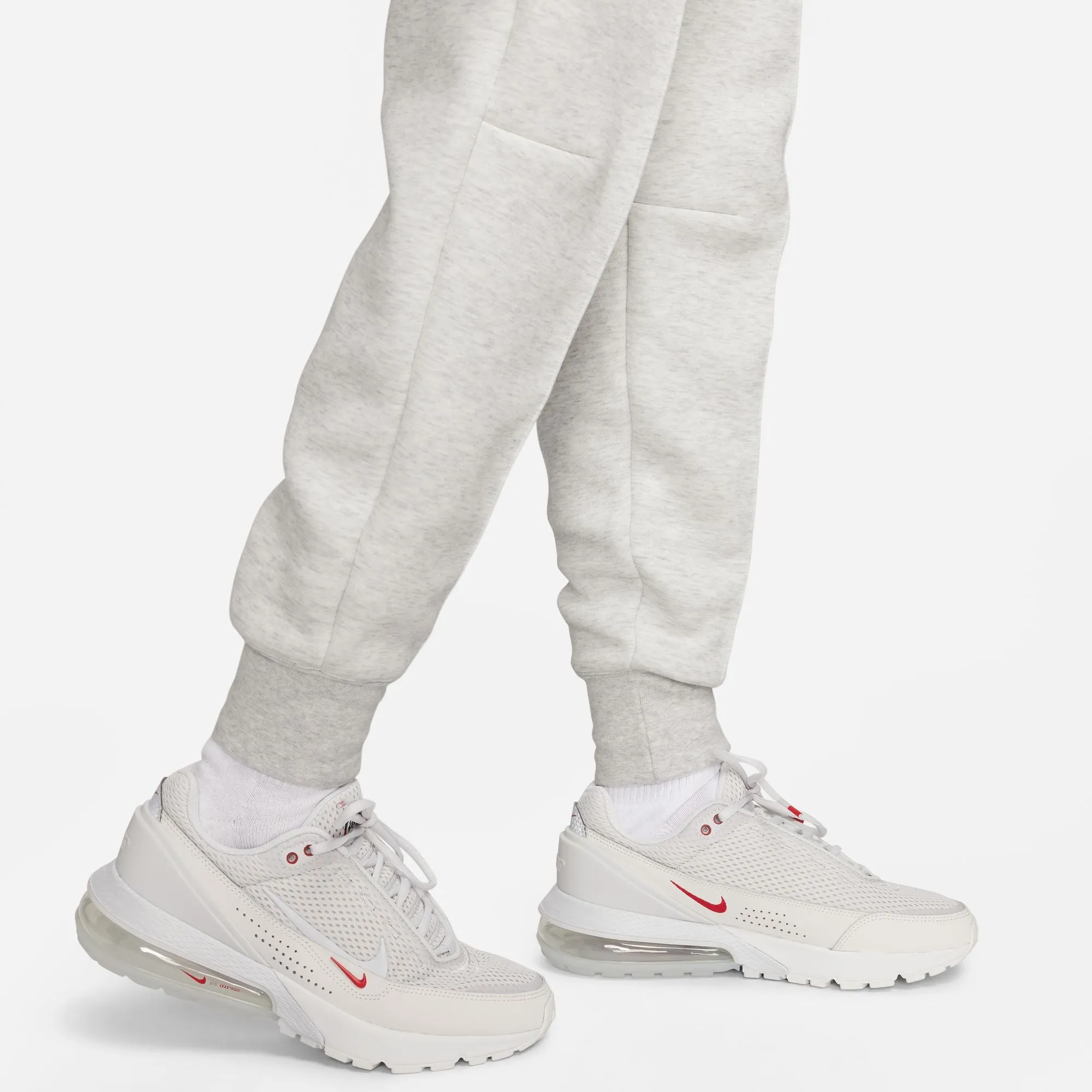 W MID RISE TECH FLEECE JOGGER "GREY HEATHER"