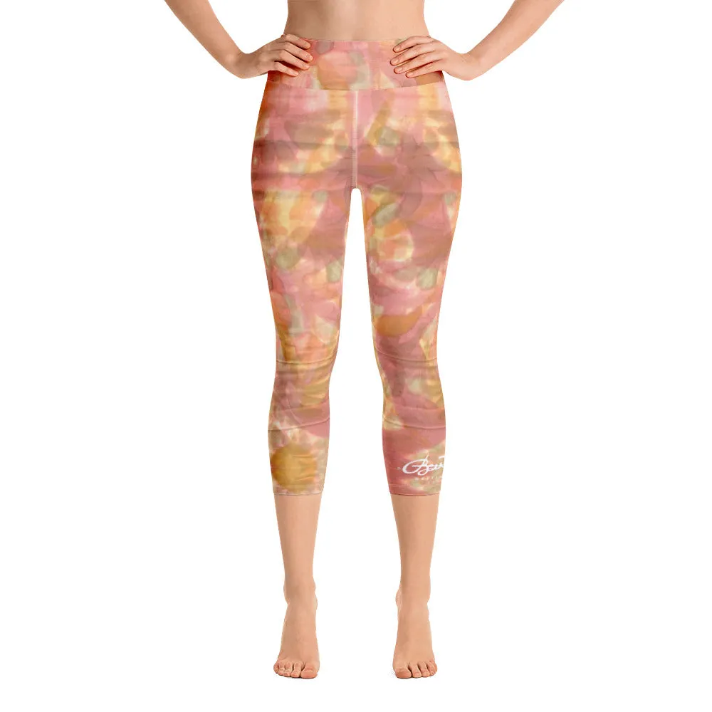 Watercolor Smudge Yoga Capri Leggings