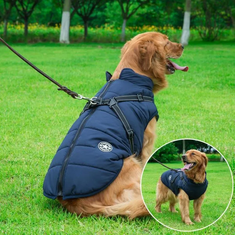 Waterproof Dog Raincoat with Harness