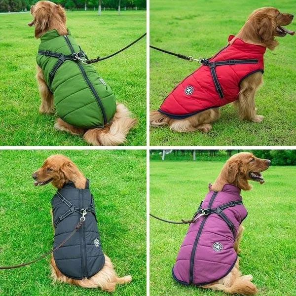 Waterproof Dog Raincoat with Harness