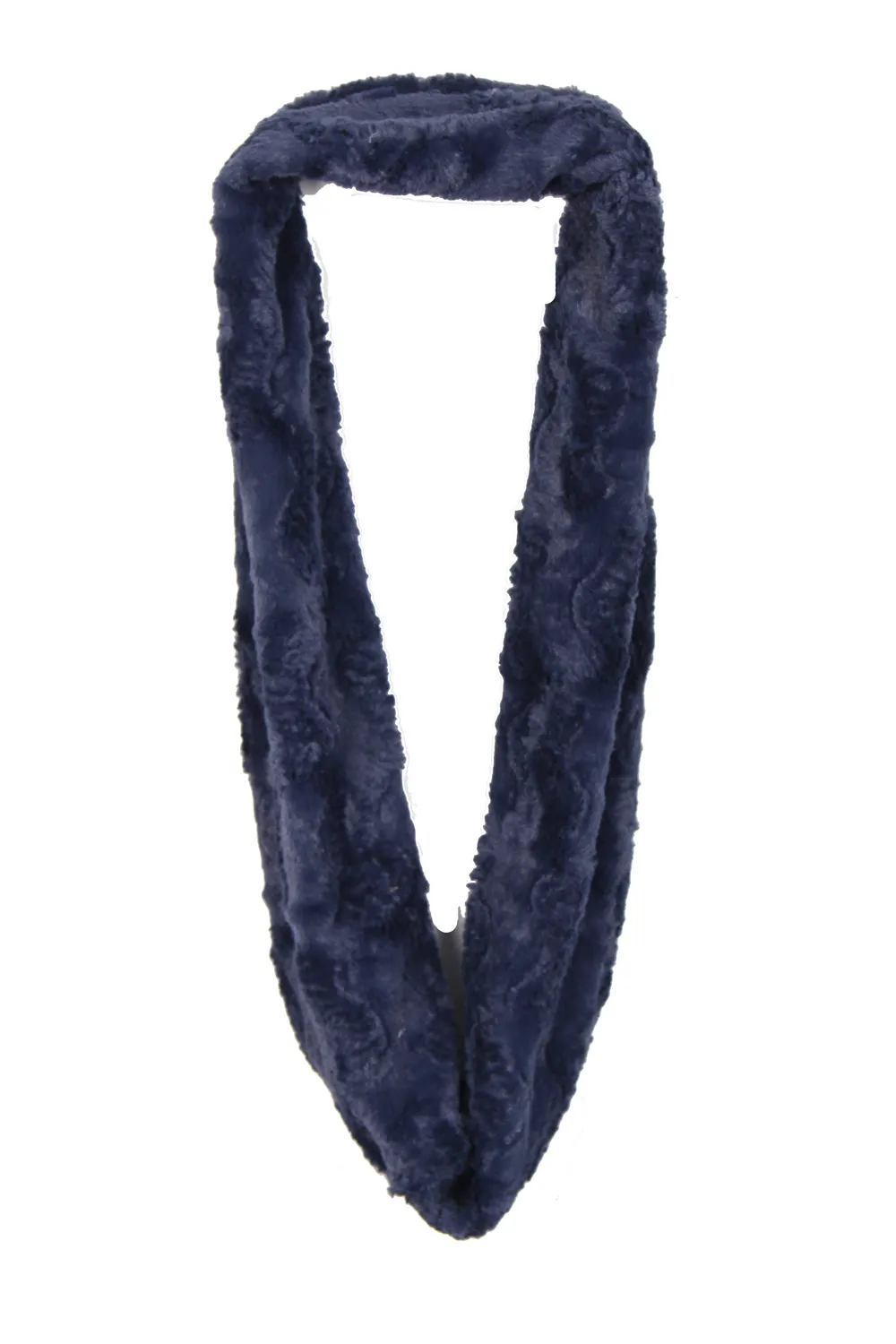 Wave Textured Soft Faux Fur Snood