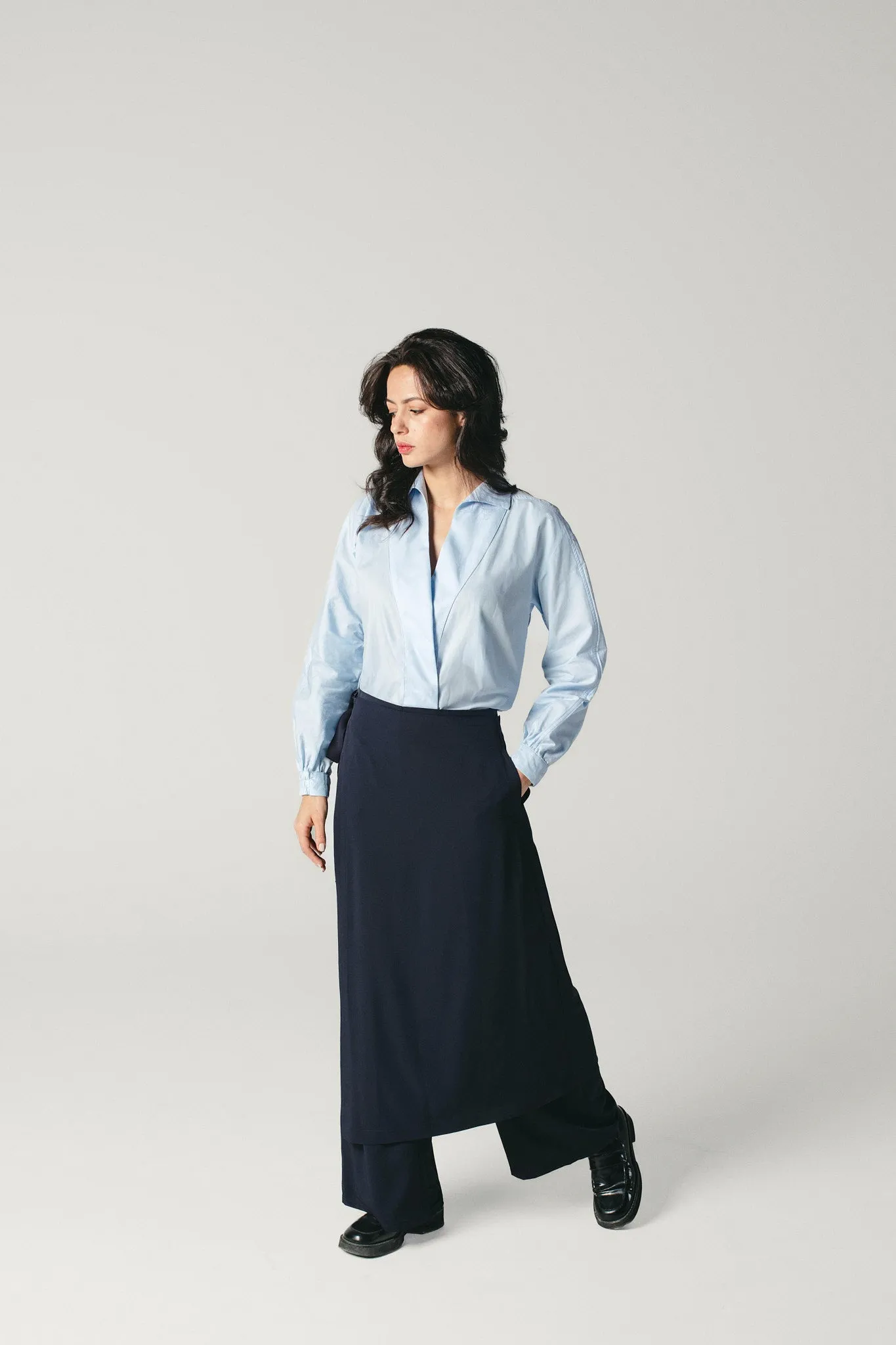 Wide Leg Pants Dark Blue