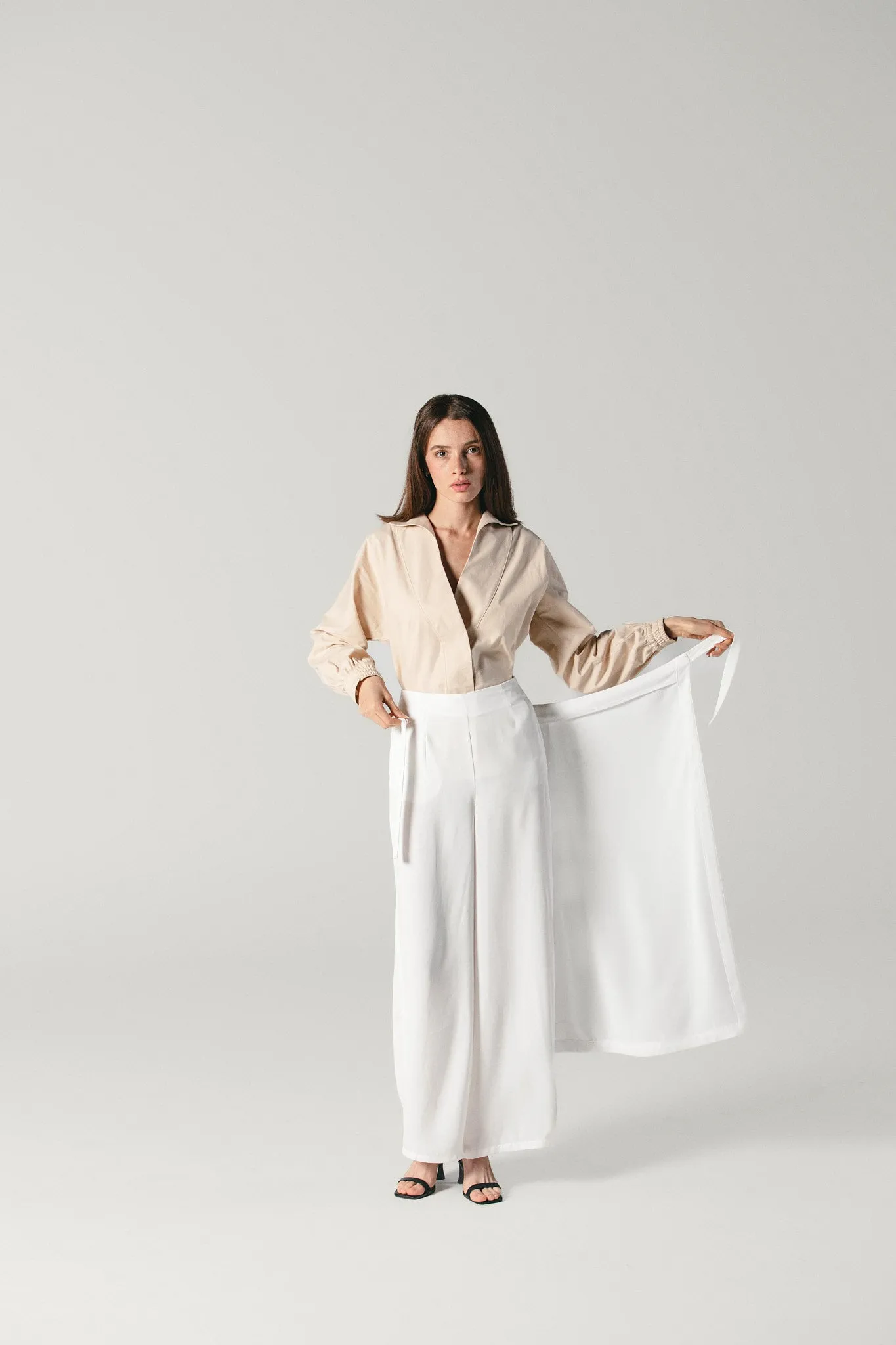 Wide Leg Pants Off-White