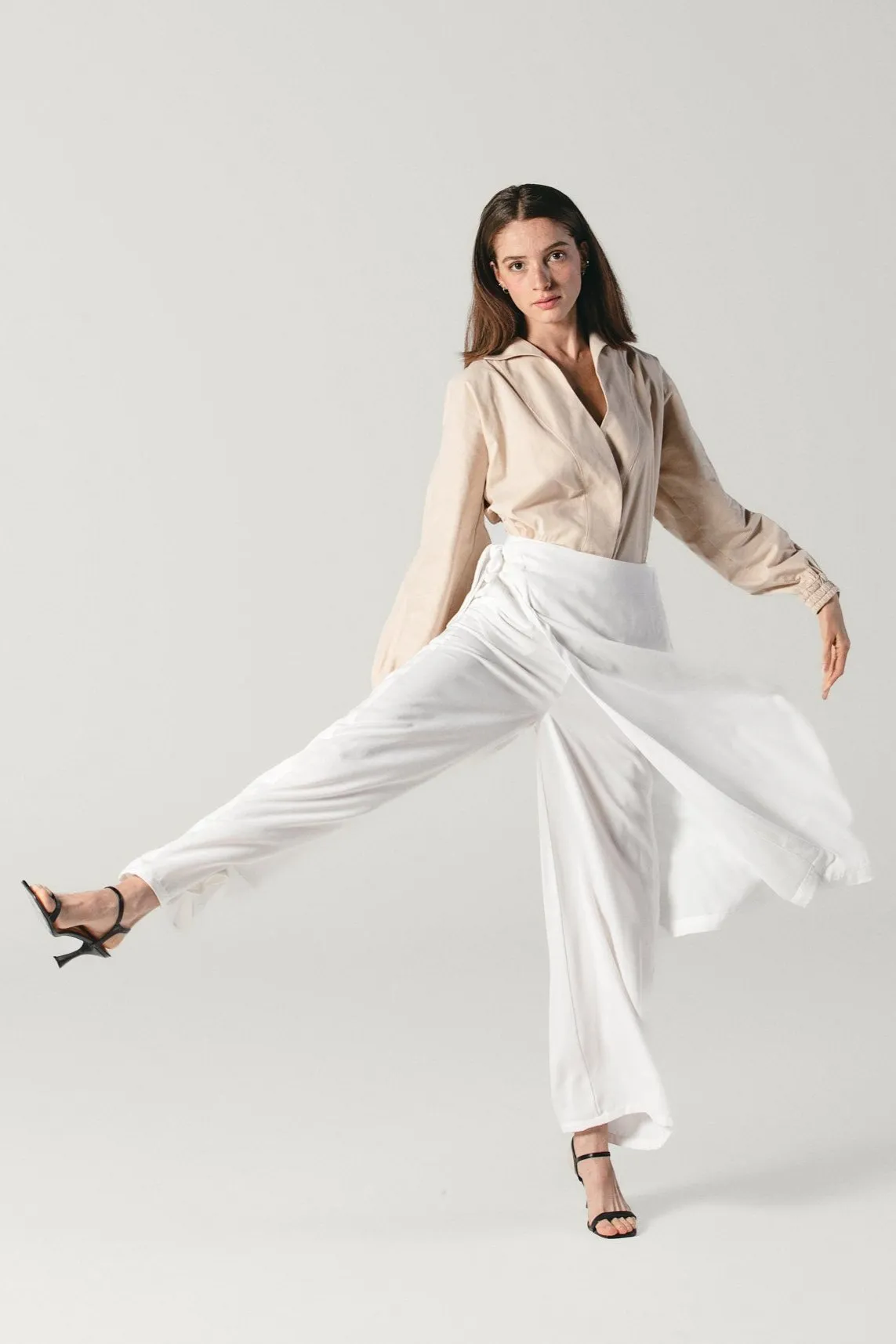 Wide Leg Pants Off-White