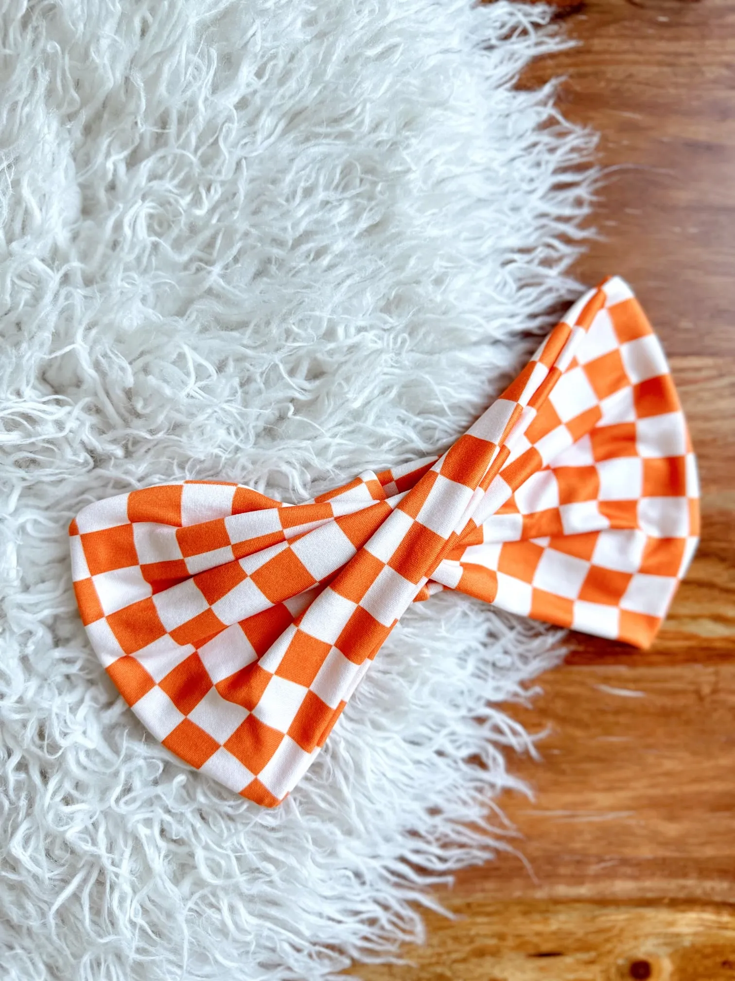 Wideband - Orange and White Checker