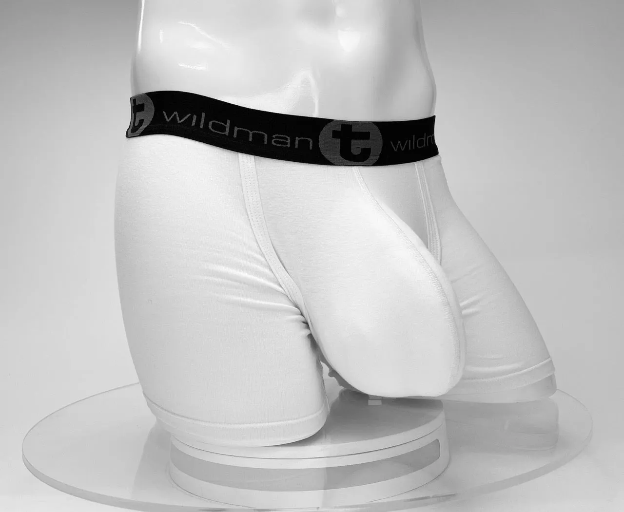 WildmanT Cotton Monster Cock 5" Inseam Boxer Brief White